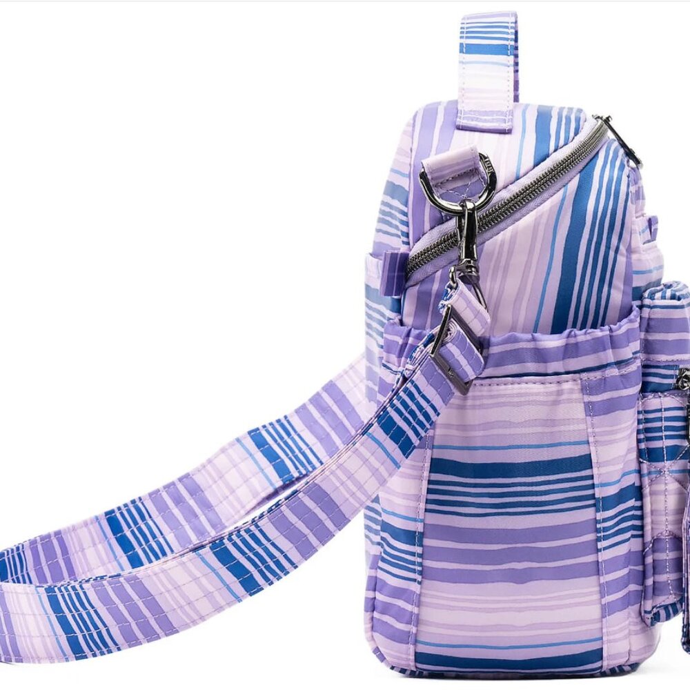 LUG Alpine Crossbody Bag LOVE WAVES PURPLE BNWT - Picture 2 of 3